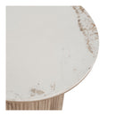 House Nordic - Athens Hjørnebord – Hvid Keramikplade, Ø45 x 50 cm