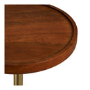 House Nordic - Sirone Hjørnebord Mangotræ/Stål Sort/Messing Look - Ø30 x 56 cm