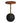 House Nordic - Sirone Hjørnebord Mangotræ/Stål Sort/Messing Look - Ø30 x 56 cm