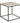 House Nordic Vita hjørnebord – Travertin look med sort stel – Ø45×H45 cm