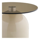 House Nordic - Ravello Hjørnebord, Hærdet Glas/Metal Grå/Beige - Ø40 x 52 cm
