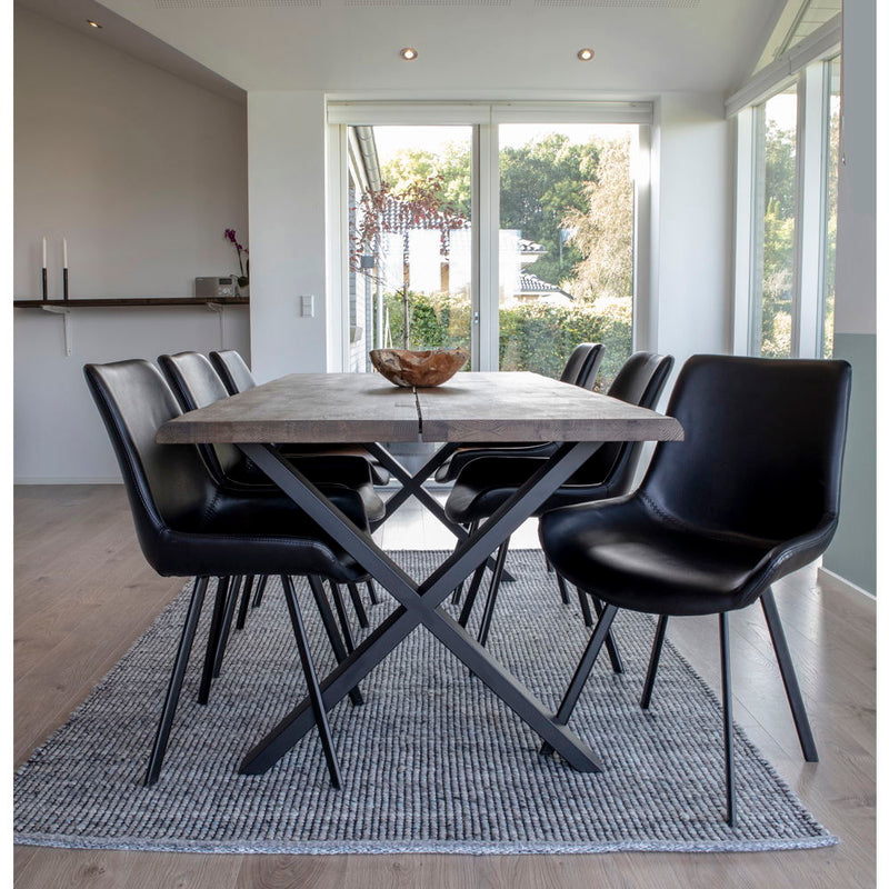 House Nordic - Toulon Spisebord - olieret eg med bølget kant - 200x95xh76x4 cm