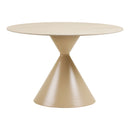 Annecy Spisebord, keramisk bordplade/stål, travertin/sand, Ø120x76 cm