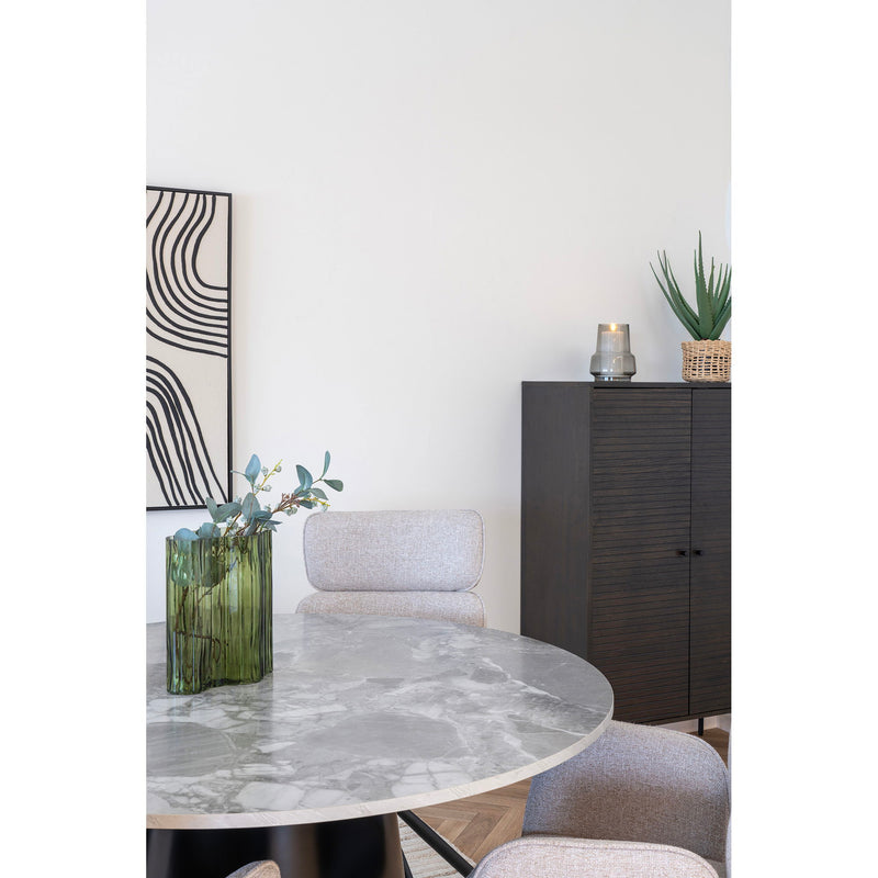 House Nordic - Brito Spisebord, Gråmarmor look, Ø120cmH:75cm