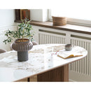Athens Spisebord, keramik bordplade, hvid/brun 100x210x76 cm