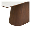 Noli Spisebord, keramisk bordplade, hvid marmorlook,askfiner, 90x200x76cm - Bolig og Haven