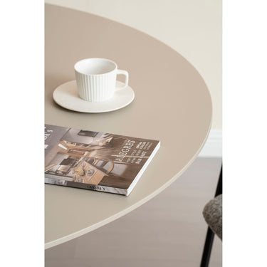 House Nordic - Riva Spisebord Rundt, Sand MDF/Stål - Ø120 x 75 cm