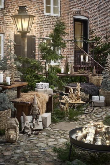 Ib Laursen - Julebuk m/brunt bånd og skæg, H44cm