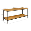 House Nordic - Vita TV-Bænk - egetræslook hylder, 100x36x45 cm