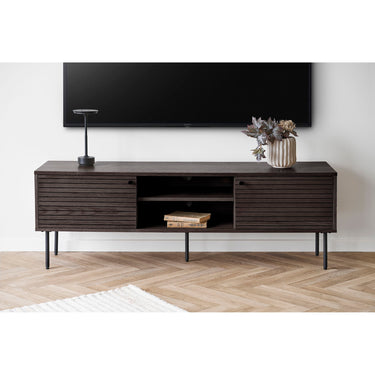 House Nordic - Kyoto TV-bænk, smoked egefiner, 150x40x50cm - Bolig og Haven