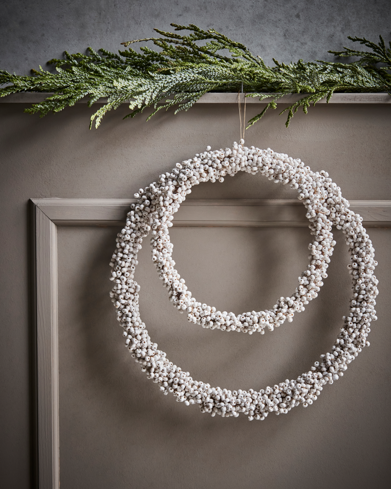 House Doctor - Krans, Winter, Hvid, Ø23 cm