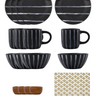 House Doctor Brunch kit Line Sort Brun
