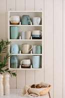 Ib laursen - Væghylde m/4 opdelte hylder 12 rum UNIKA, Hvid