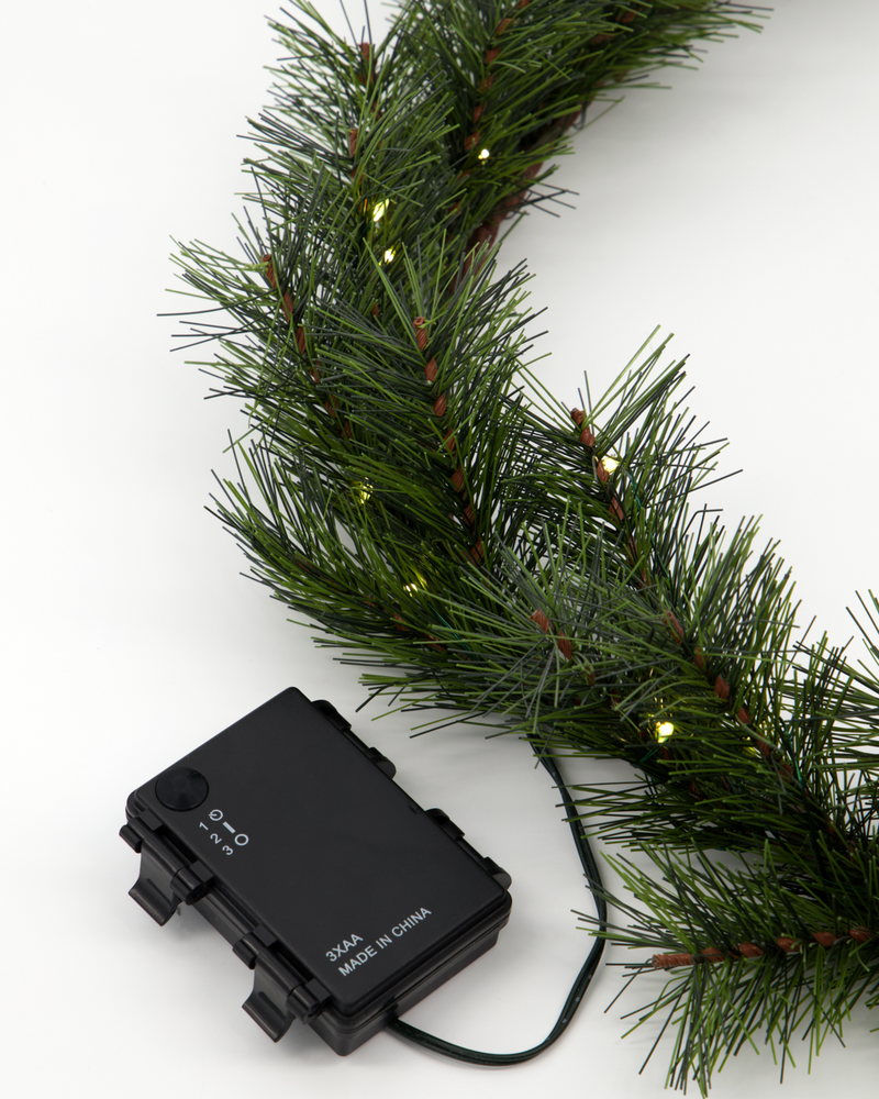 House Doctor - Krans med LED, Peuce, Natur, Ø40 cm