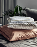 House Doctor - Pudebetræk, Moota, Råhvid/Sennepsgul, 50x50cm