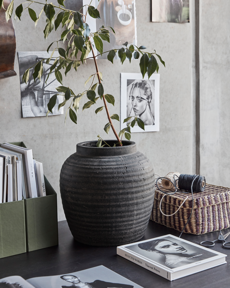 House Doctor - Urtepotte, Hafa, Grå, Brun, H31,5 cm