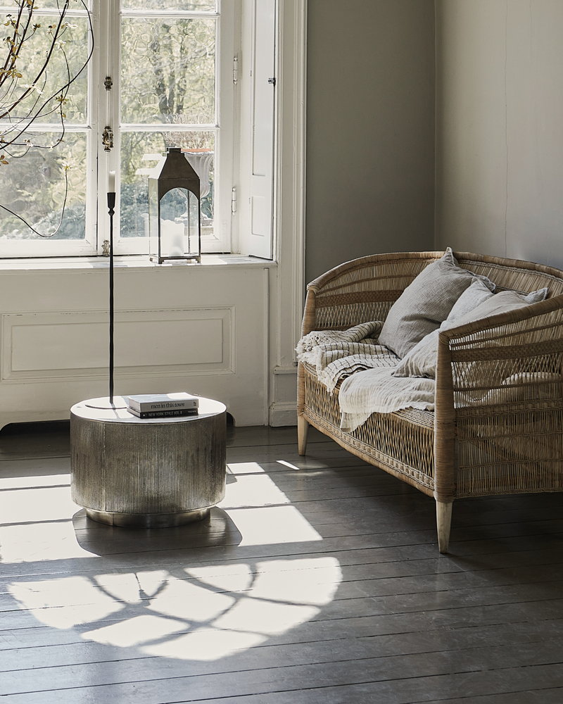 House Doctor - Sofabord, Rota, Børstet sølv, H35 cm