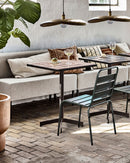 House Doctor - Cafebord Stripe - Keramik Støvet Rose 62x62 cm
