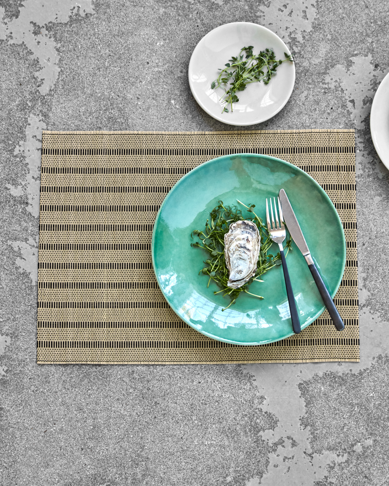 House Doctor - Dækkeserviet, Fica, Sort, Natural, 4 stk.