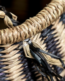 House Doctor - Opbevaringskurv, Isa, Natur, Sort, Ø23 cm