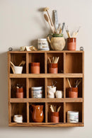 Ib Laursen - væghylde m/12 rum m/forkant UNIKA, 60x60x12cm