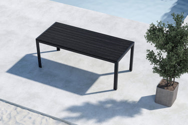Venture Home - Mirko spisebord, sort, 205 x 90 cm