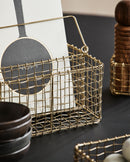 Nordal - NAVITI opbevaring med håndtag, stor - gylden finish