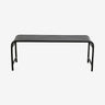 Nordal - BRENTA udendørs bænk – sort – L122 × D42 × H46 cm