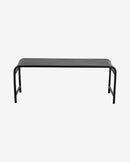 Nordal - BRENTA udendørs bænk – sort – L122 × D42 × H46 cm