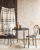 Nordal - OLIVO havebord, ø75 – sort – Ø75 × H74 cm