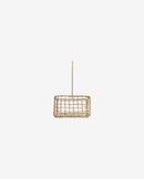 Nordal - NAVITI opbevaringskurv med hank, S – gylden – L14,5 × B8 × H7,5 cm