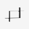 Nordal - MOCA hylde – sort – B69,5 × D14 × H50 cm