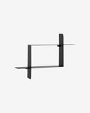 Nordal - MOCA hylde – sort – B69,5 × D14 × H50 cm