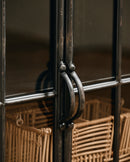 Nordal - DOWNTOWN skab, 4 låger – sort – B120 × D32 × H114 cm
