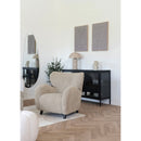 House Nordic - Brisbane Skænk - Sort med glaslåger,140x85x40cm