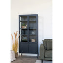 House Nordic - Brisbane Vitrineskab, sort, H180xB80xD35cm