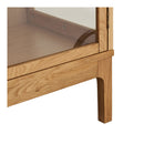 Zamora,Vitrineskab, 2 glaslåger, 2 hylder, eg/egefiner/hærdet glas, 40x90x126 cm - Bolig og Haven