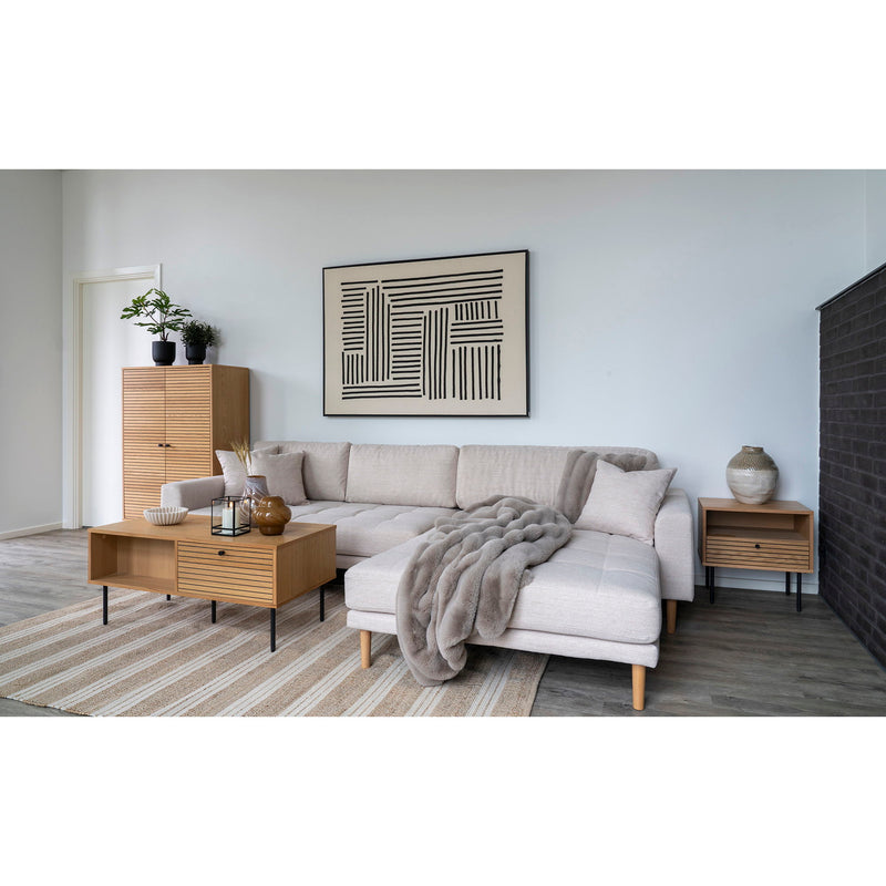 House Nordic - Kyoto Vitrineskab, egefiner, B80xD40xH130 cm