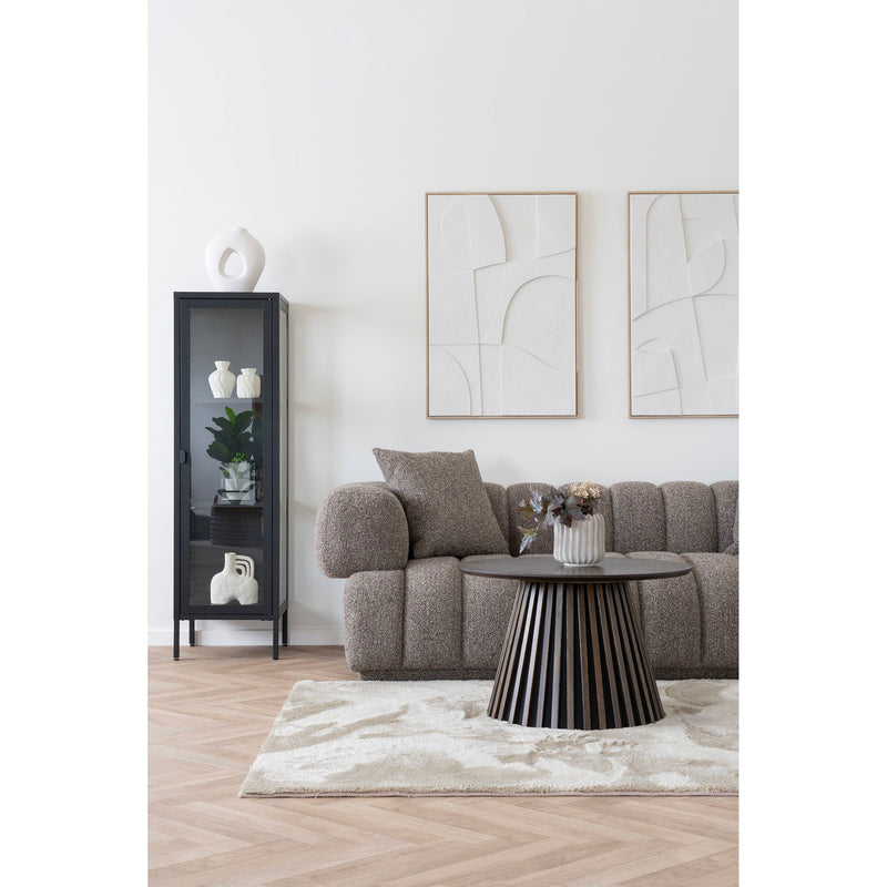 House Nordic - Brisbane, Smalt Vitrineskab,sort, 40x35x140cm