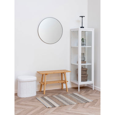House Nordic - Brisbane Smalt Vitrineskab, Hvid, 40×35×140 cm - Bolig og Haven