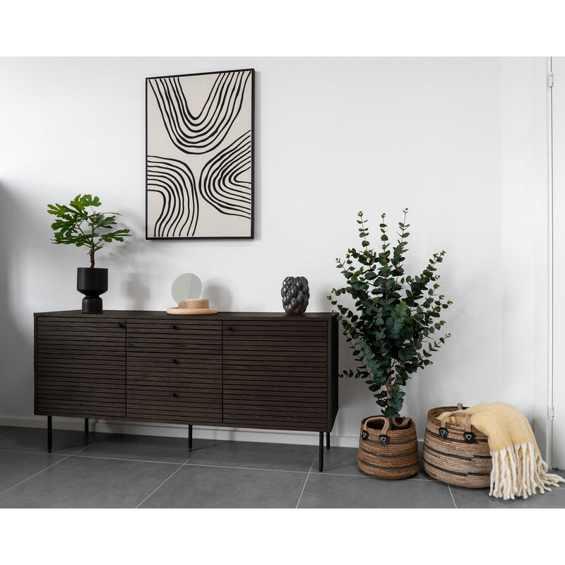 House Nordic - Kyoto Skænk, egefiner smoked, B150xD40xH74 cm