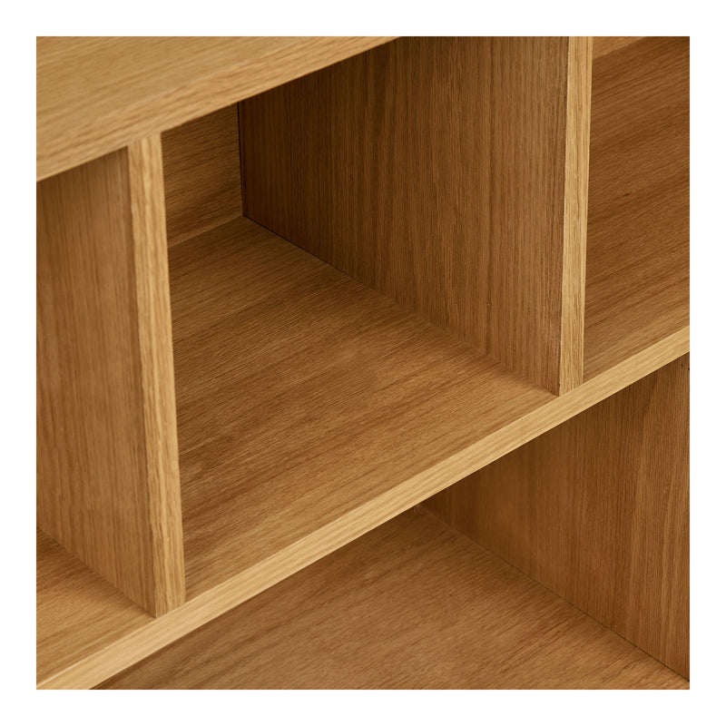 House Nordic - Oshawa bogreol – Eg/Egefiner, natur – 30×112×104,5 cm