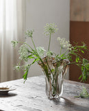Nordal - KOMNIO vase – lysebrun – Ø22 × H27 cm