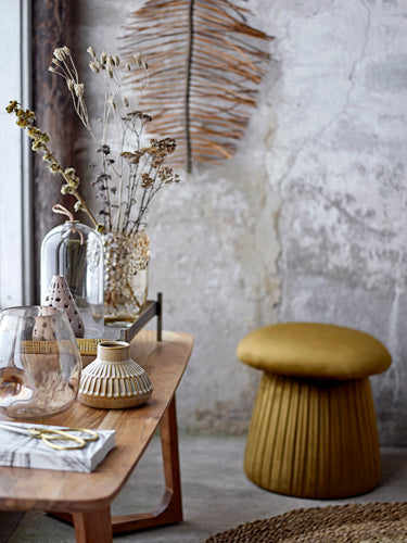 Bloomingville - Roberta Puf, Brun, Polyester - Bolig og Haven