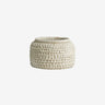 Nordal - AOBA krukke, M, cement – hvid – Ø19 × H13 cm