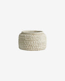 Nordal - AOBA krukke, M, cement – hvid – Ø19 × H13 cm