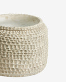 Nordal - AOBA krukke, M, cement – hvid – Ø19 × H13 cm