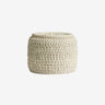 Nordal - AOBA krukke, L, cement – hvid – Ø21 × H18 cm