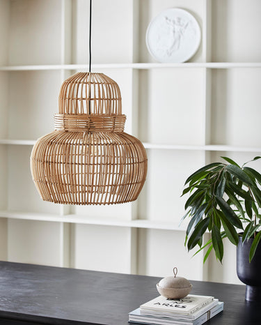 Nordal - BUDVA lampeskærm, rattan, Ø50cm - Bolig og Haven