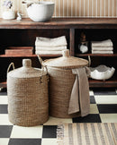 Nordal - LAUDY vasketøjskurve i søgræs med låg